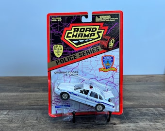 Modèle Réduit Atlas 1/43 Austin Mini Police Britannique - Blanc - Métal Avec Socle - Neuf