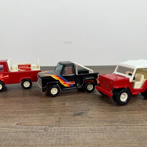Vintage 1970s Buddy L Mini Vehicles Jeep, Pickup & Coca-Cola Truck Set  Diecast Toy Made In Japan Classic Buddy L Collection