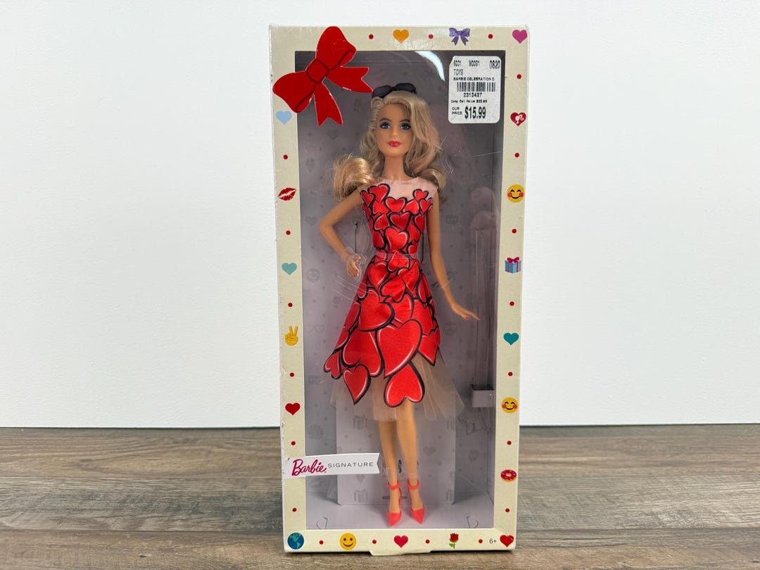 open lace back dress 2007 American Heart Assoc Go Red Barbie  Sell4Value