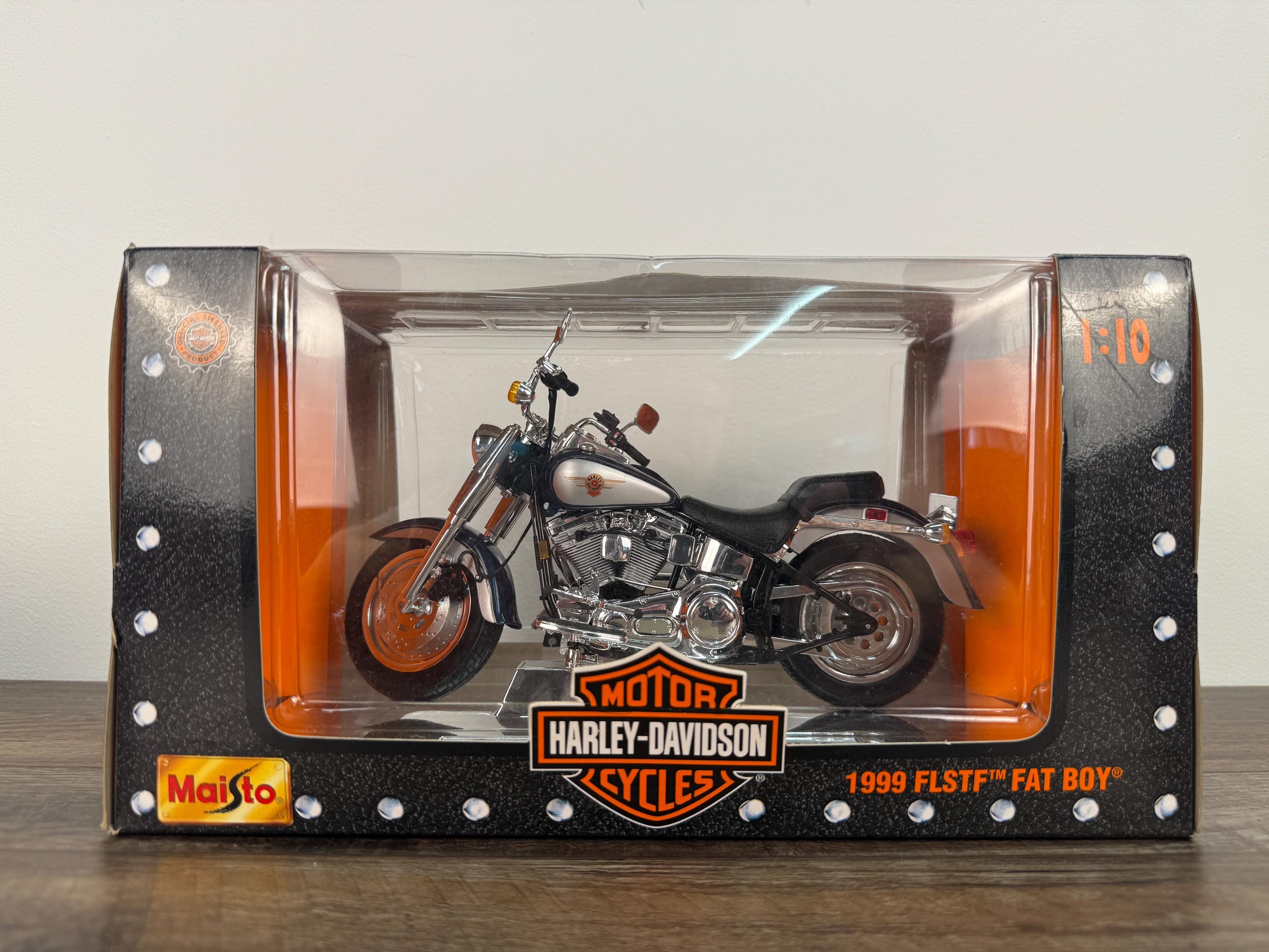 1999 Harley-davidson FLSTF Fat Boy Maisto 1:10 Scale Diecast