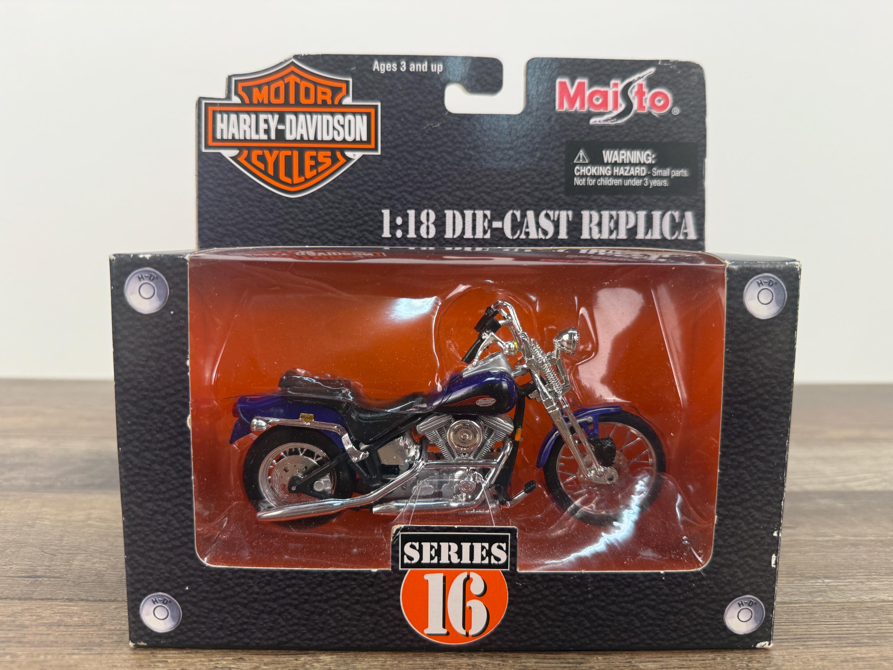 Harley Davidson FXSTS Springer Softail 1999 - Réplique Maisto 1:18 moulée sous pression - Modèle de moto de collection vintage