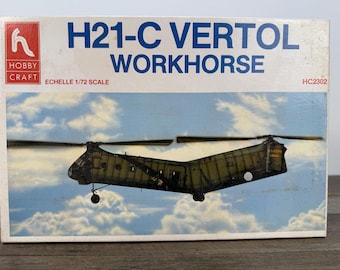 Vintage Vertol Workhorse Model Kit - Hobbycraft 1:72 Scale Sealed Parts