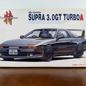 Fujimi Toyota Supra 3.0GT Turbo A Model Kit – 1/24 Scale 1987 JDM Sports Car Open Box Sealed Parts