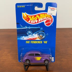 Hot Wheels Fat Fendered 40 #216 – 1/64 Scale Die-Cast Car – Vintage Ford Coupe Collectible – Mattel 1990s Hot Rod Toy Car