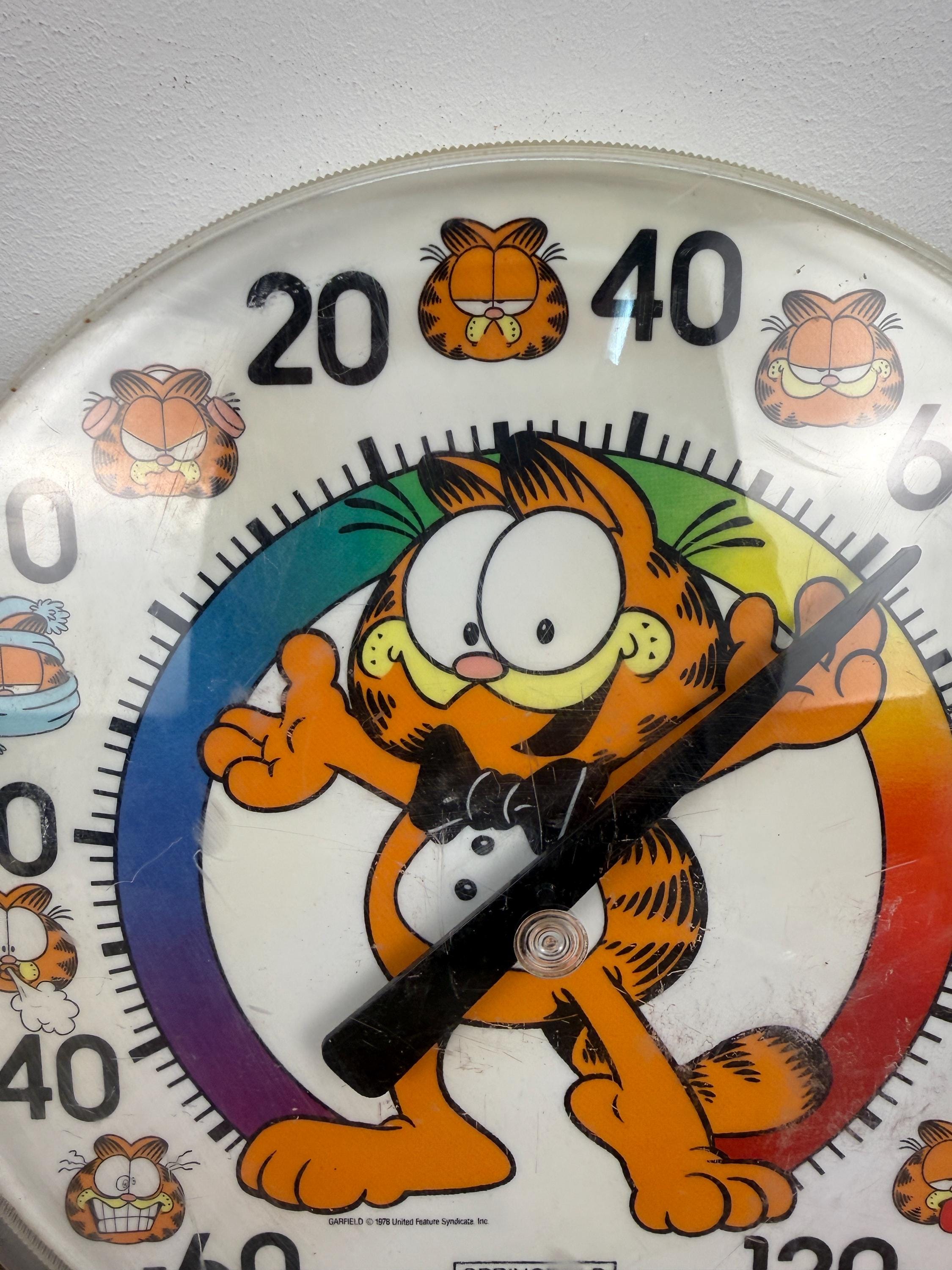 Springfield Instruments Vintage 1978 Garfield Thermometer 12 Inch Round Wall Decor Springfield ...