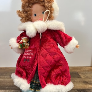Vintage Holly Hobbie Holiday Wishes Doll, 1990, with Box
