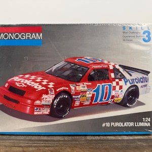 Monogram NASCAR #10 Purolator Chevy Lumina Model Kit – 1/24 Scale Sealed Vintage Race Car