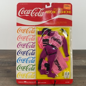 Vintage Coca Cola Clothes For Barbie Sidney Lindsey Dream Girl USA Aerobic Fashions BBI Toys 1986 Hong Kong For 11 1/2 Dolls