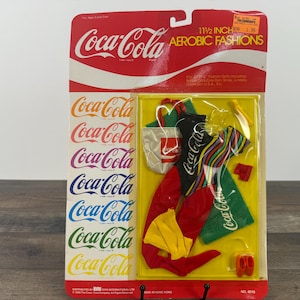 Vintage Coca Cola Clothes For Barbie Sidney Lindsey Dream Girl USA Aerobic Fashions BBI Toys 1986 Hong Kong