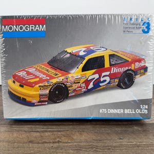Monogram NASCAR #75 Dinner Bell Oldsmobile Model Kit – 1/24 Scale Sealed Vintage Race Car