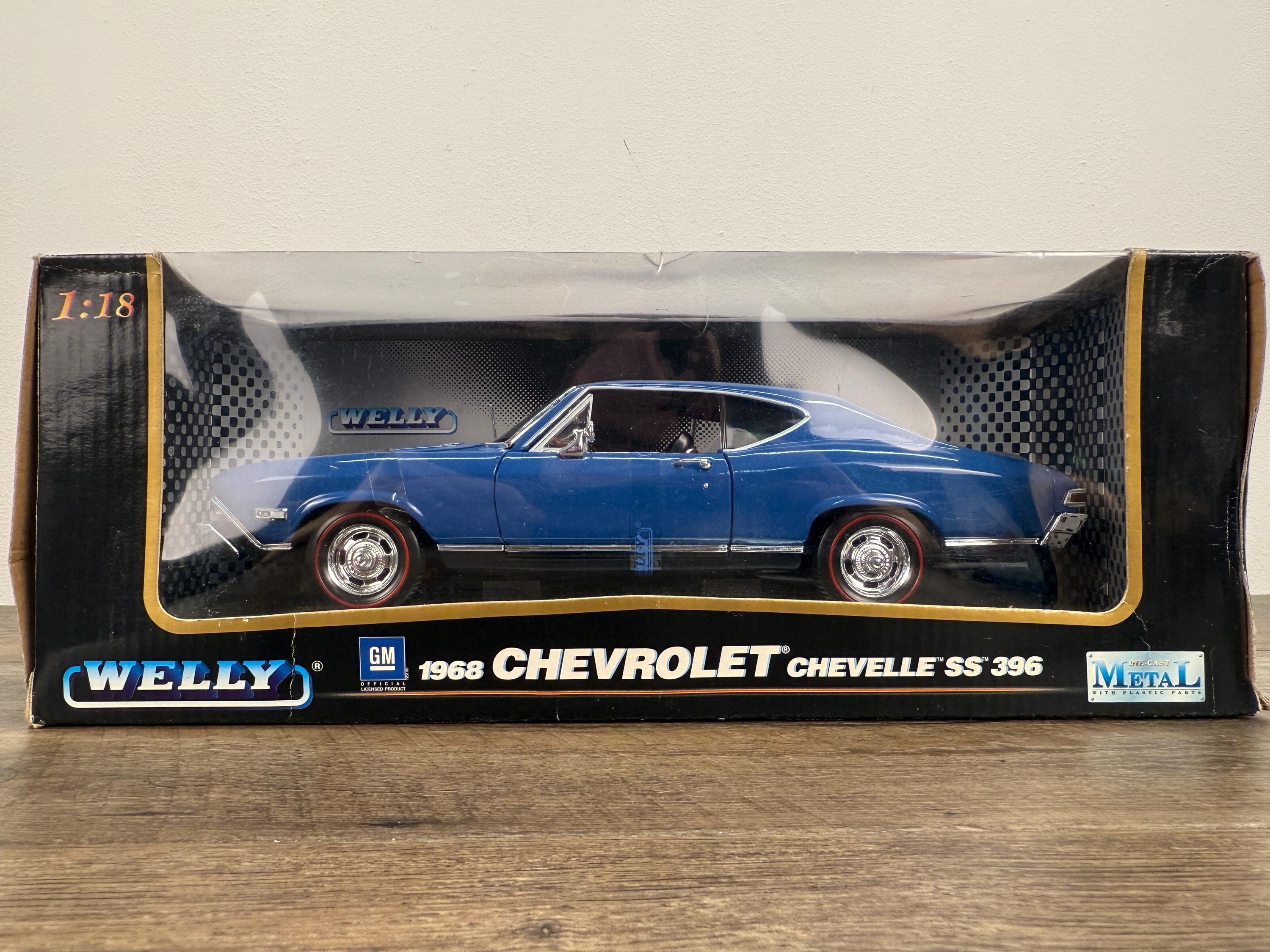 1968 Chevy Chevelle SS 396 Diecast Model: 1/18 Scale Welly