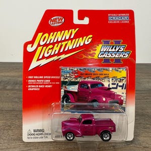 Johnny Lightning Willys Gassers 1941 Willys Pickup Driver Carrie Marlin 1:64 Diecast Vintage Collectible Muscle Car Toy