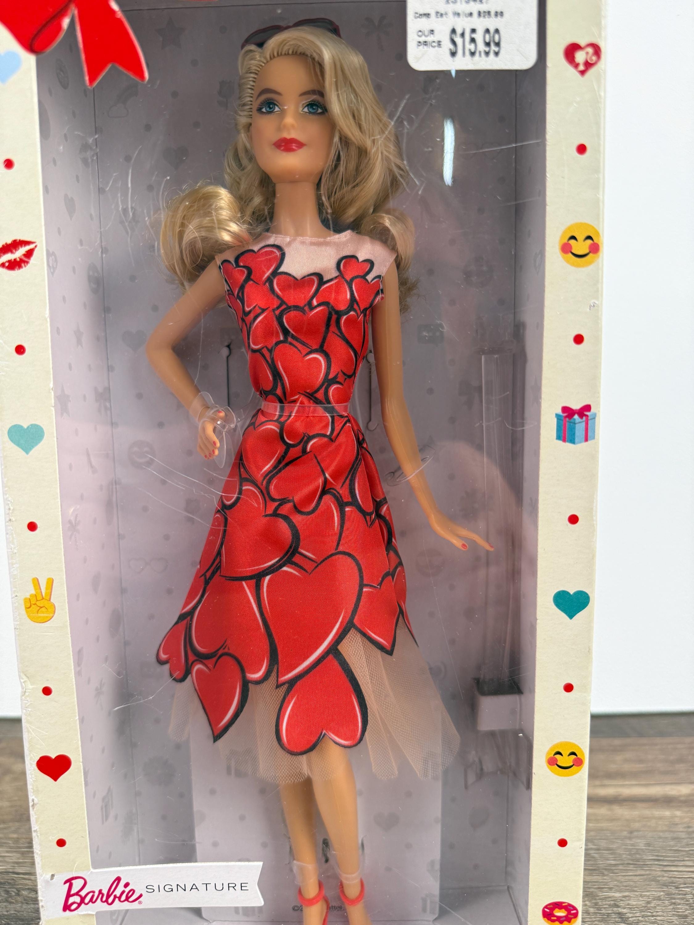 open lace back dress Barbie Mattel 80 Doll