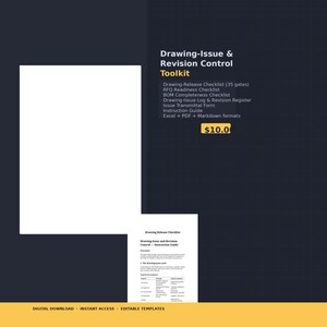 Drawing-Issue and Revision Control Toolkit | Fabrication Shop Templates | Engineering Drawing Management