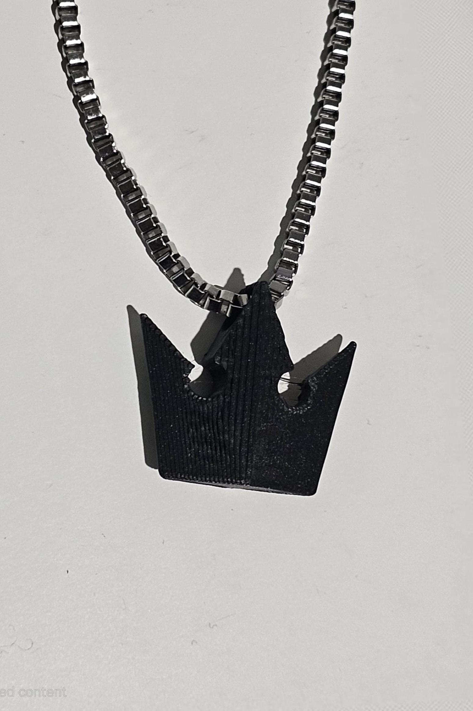 COLLANA KINGDOM HEARTS Ciondolo Corona Metallo Corona Di Sora - Foto 2