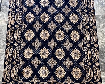 Antique Red/Blue Jacquard Coverlet Hand woven bedspread 1840c Joseph Schnee  240 x 190 cm Same as Picture Sale