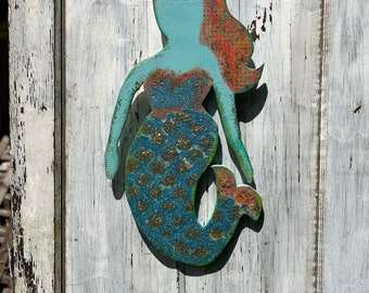 Mermaid mermaid, ocean, aquatic, sea, marine, mythical painting wood  cutout