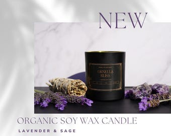 Luxury, Soy Candle, Handmade, Home Decor, Relaxation, Manifestation, Self-care, spiritual, Lavender, Gift for her, Spa, Relaxation, Elegant
