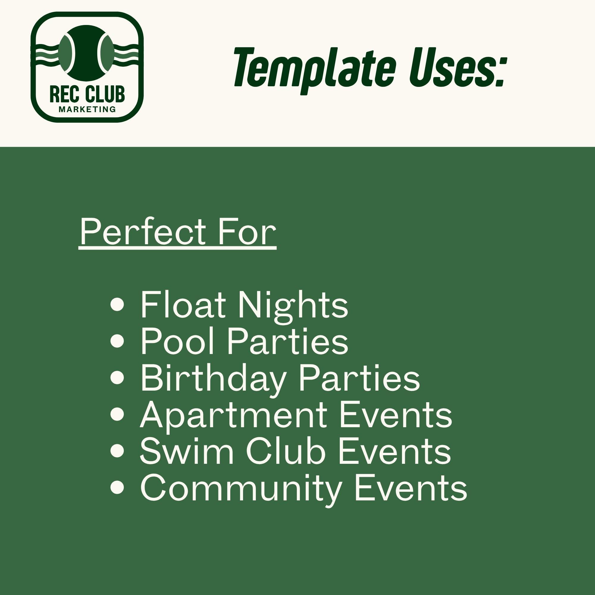 Float Night Social Flyer Template | Editable Canva Pool Party Flyer ...