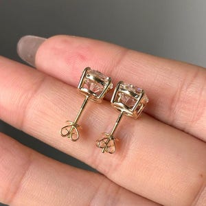 1.0 To 4.0 TW Round Cut Lab Grown Diamond Wedding Earrings, Round Diamond Stud Earrings for Women, Birthday/Anniversary Gift For Mother/Wife