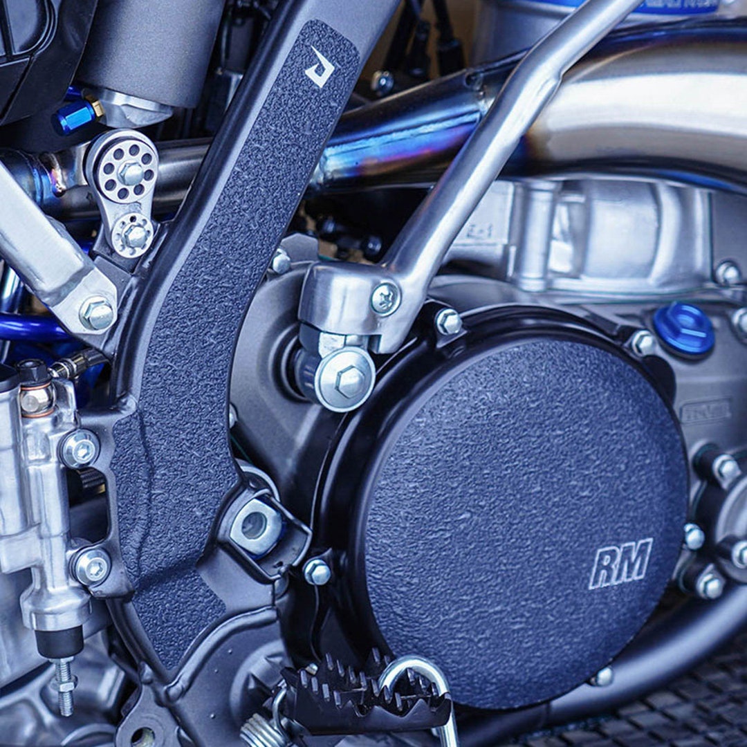 20012002 Suzuki RM250 Pryme Black Engine Cover & Frame Guard Pack Grip