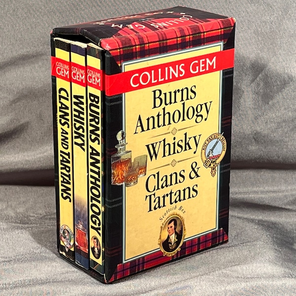 Collins Gem Scottish Box Set Of Three Books: Gem Guide To Tartans And Clans, Gem Guide To Whiskey, Gem Guide To Burns Anthology