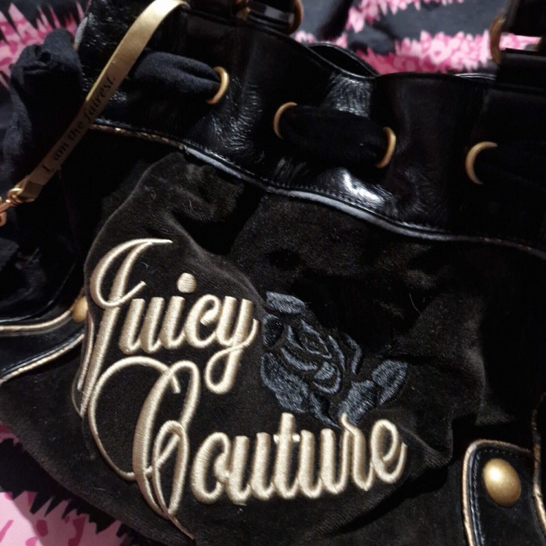 Shipping Now Vintage Y2K Juicy Couture Velour Daydreamer Bag Purse Handbag image 7