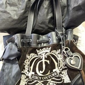 Juicy Couture Vintage Daydreamer Scottie Bag Chocolate Velor