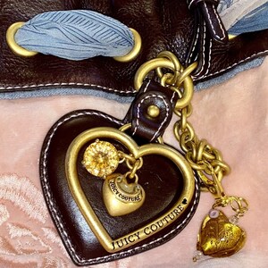 Rare Y2K Juicy Couture Pink Rose Velour Signature Daydreamer Handbag Clean image 9