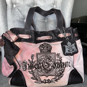 Vintage Juicy Couture PINK Velor BAG Y2K Barbiecore