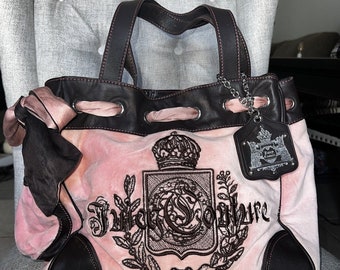 Vintage Juicy Couture PINK Velor BAG Y2K Barbiecore