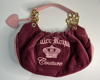 Vintage Pink Royal Juicy Couture Tasche Handtasche Handtasche Satchel Y2K Velour