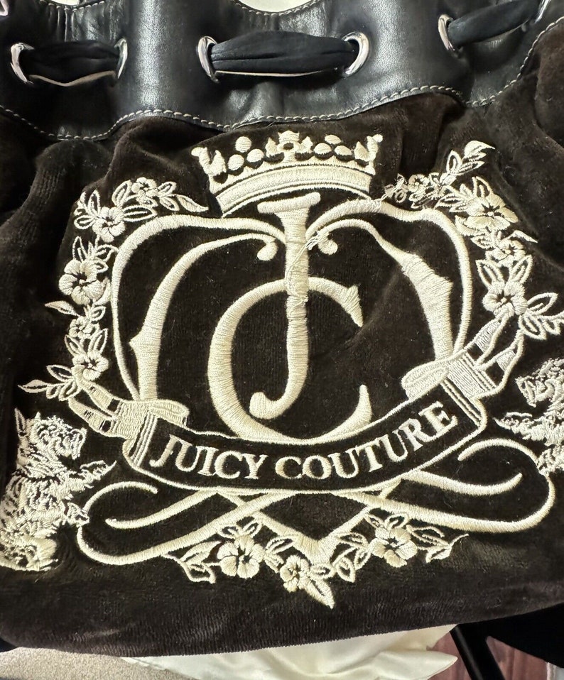 Juicy Couture Vintage Daydreamer Scottie Bag Chocolate Velour image 3