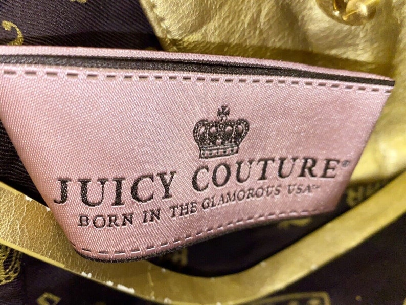 Rare Y2K Juicy Couture Pink Rose Velour Signature Daydreamer Handbag Clean image 8