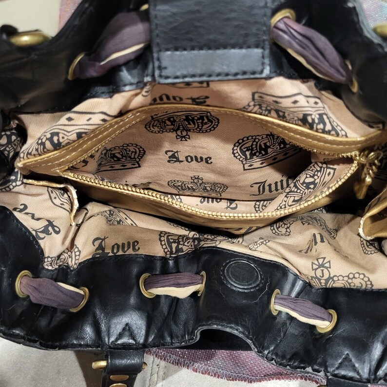 Vintage Y2K Juicy Couture Velour Bolsa Terciopelo Monedero Daydreamer Scottie Perro Negro imagen 9