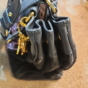 Juicy Couture Daydreamer Vintage Y2K Black Velour Crown Bag With Wallet image 10