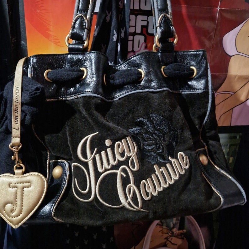 Shipping Now Vintage Y2K Juicy Couture Velour Daydreamer Bag Purse Handbag image 8