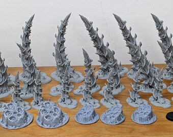 Alien Spikes - 27 PIECE MEGA Bundle - Terrain Scenery for Tyranids/40k