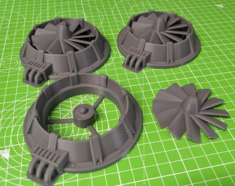 3x Vent Exhaust Scatter Industrial sci-fi terrain