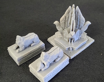 Eagle Statue and  2x Griffin Statues - RESIN SET