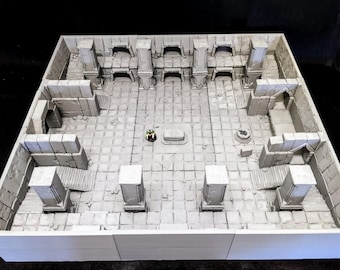 Dwarven Tomb - XL TileSet (2ftx2ft*) compatible with MESBG, D&D, RPG , Balin