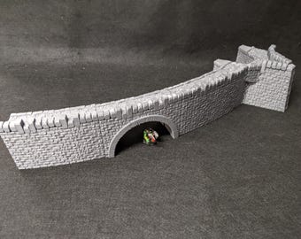 Curved Wall [4x Modular Sections] Compatible with MESBG / DnD
