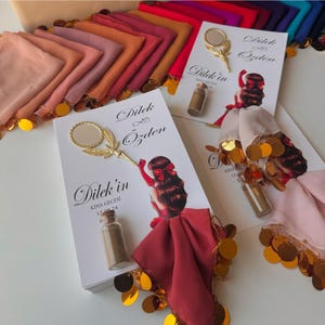 Personalisiertes Luxus Halay Taschentuch, Kartendesign Halay Taschentuch, Henna Taschentuch, Hochzeitsgeschenk, Brautjungfer Gunst, Henna Party Geschenk