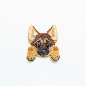 Écusson chien de berger allemand : badge brodé chiot à repasser/à coudre pour vêtements, sacs à dos, accessoires. Amateurs d'animaux de compagnie, projets de bricolage