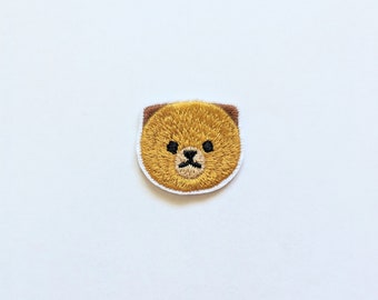 Mini Brown Chow Chow Dog Patch: Adorable Animal Embroidered Badge - Iron-On / Sew-On Applique for Jackets, Backpacks. Pet Lover, DIY Project