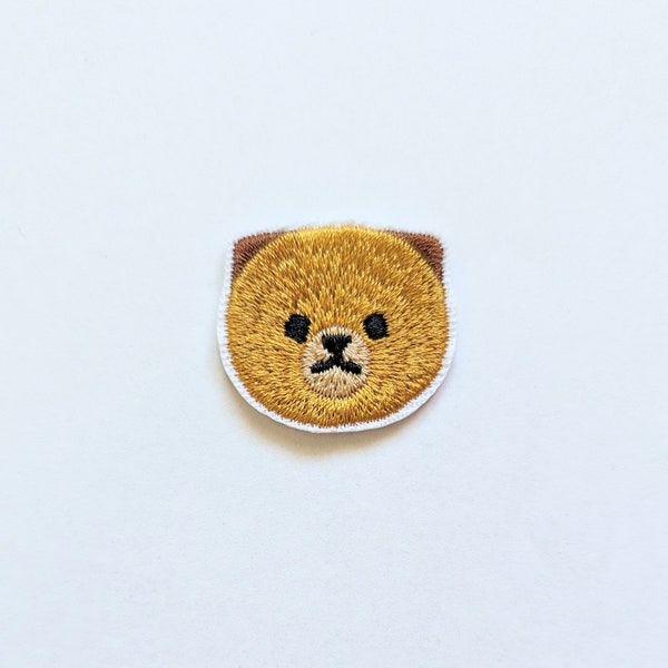Mini Brown Chow Chow Dog Patch: Adorable Animal Embroidered Badge - Iron-On / Sew-On Applique for Jackets, Backpacks. Pet Lover, DIY Project