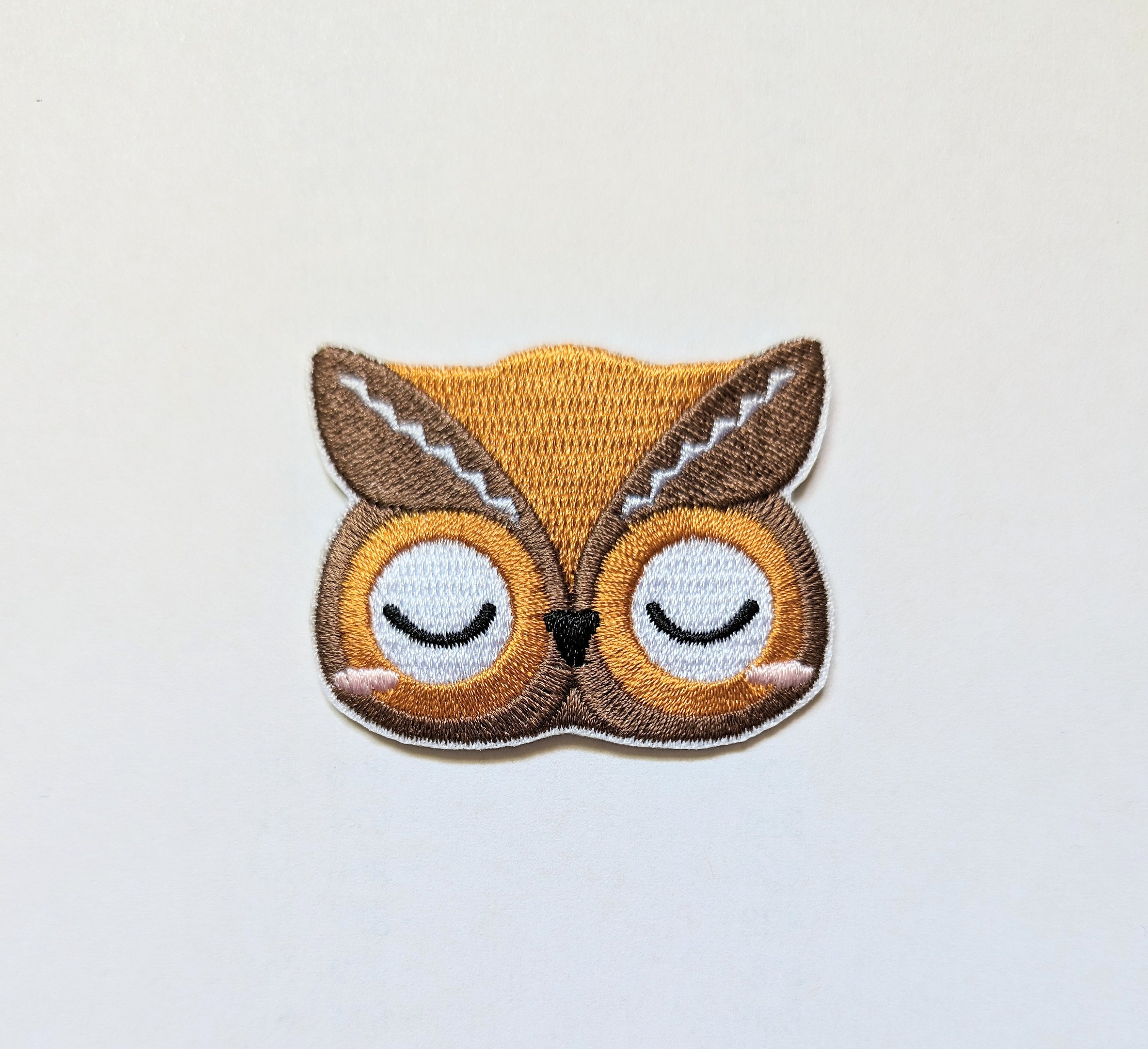 SALE* Cute Sleepy Owl Patch: Lovely Embroidered Animal Badge / Patch - Iron-On / Sew-On Applique for Jackets, Backpacks. Pet Lovers