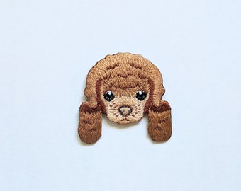 SALE* Cute Poodle Dog Patch: Embroidered Puppy Badge Iron-On/ Sew-On Applique for Clothing, Backpacks, Accessories. Pet Lovers, DIY Projects