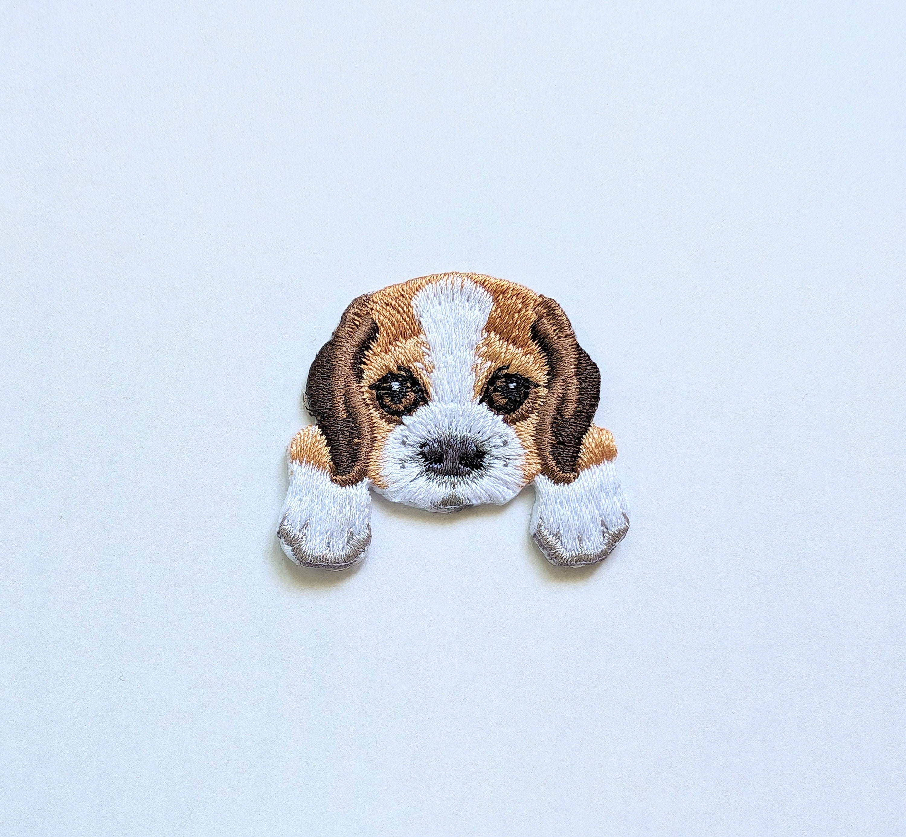 SALE* Playful Beagle Puppy Patch: Embroidered Dog Badge Iron-On/ Sew-On Applique for Jackets, Backpacks. Pet Lovers, DIY Projects, Sewing
