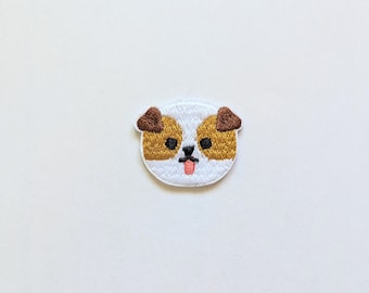 ジャック・ラッセル・テリア、子犬、犬、刺繍、アイロン接着パッチ